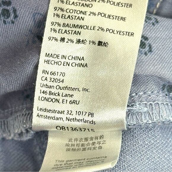 Pilcro Anthropologie Mid Rise Slim Boyfriend Blue Floral Print Jeans Women’s 27 - Picture 5 of 8